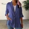 Женский пиджак с лацканами, длинный рукав, одна пуговица, свободный крой, однотонный тонкий рабочий офисный пиджак, рабочая одежда