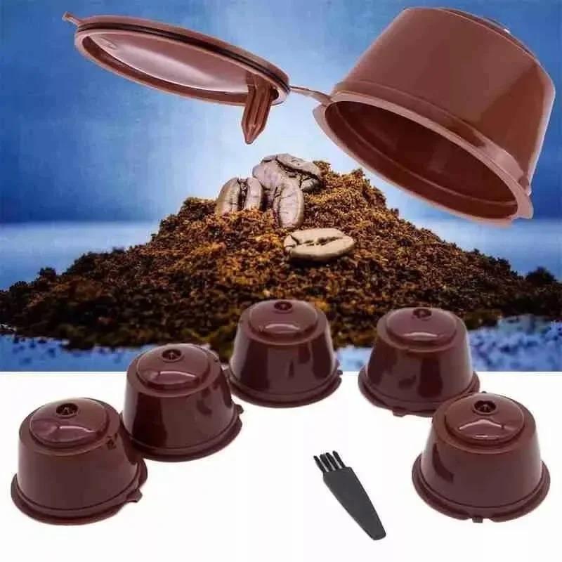 Удобный для путешествий Фильтр-капсула для кофе Dolce Gusto Пластиковый заварочный стаканчик Многоразовая капсула из нержавеющей стали Экологичный Прочный