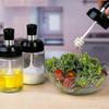 Sauce Jar Transparent Glass Combination Spoon With Lid Canisters Storing Seasoning Spices Salt Sugar 26-27s