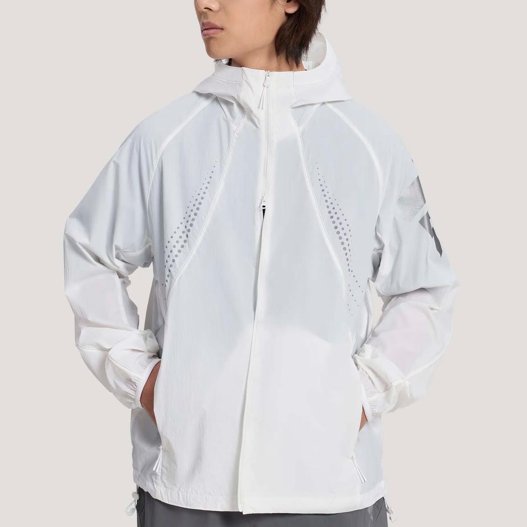 Adidas FOS Jackets Men's Bright White Hooded Thin Other KW0104