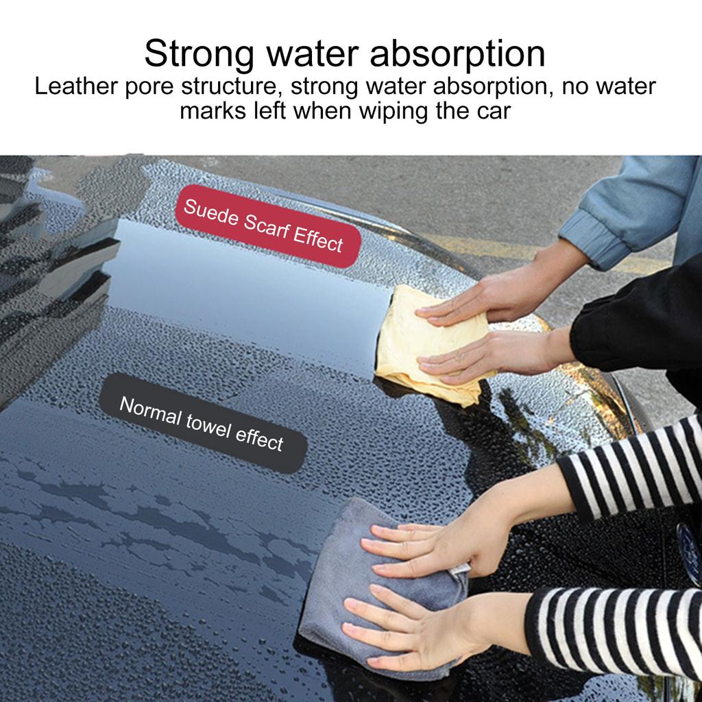 Натуральная тряпка для ухода за автомобилем из замши, тряпка для мытья из натуральной овчины, замша, ультра впитывающие быстросохнущие полотенца для аксессуаров для автомойки