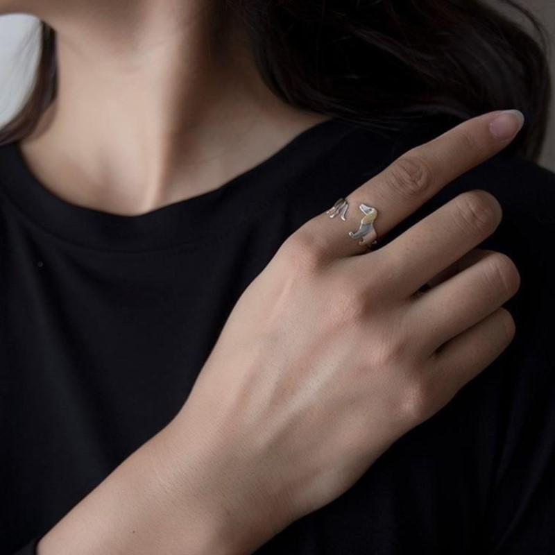 ANENJERY Кольцо для домашних животных для женщин, простое милое креативное регулируемое кольцо, ювелирное изделие