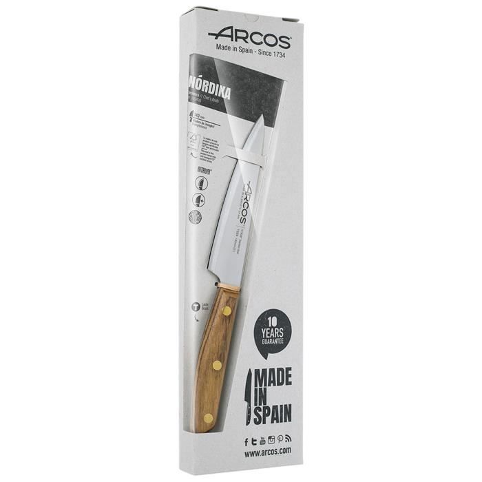 Кухонный нож - ARCOS - Nordika - Лезвие из нержавеющей стали NITRUM® - Рукоятка из дерева Овенгол - 140 мм
