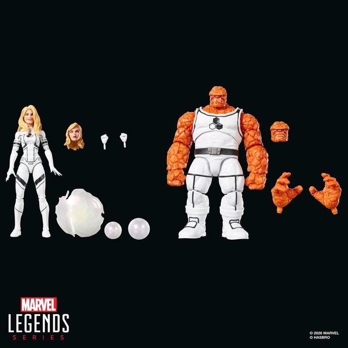 Hasbro MARVEL Legends Серия Future Foundation Существо и Невидимая Леди, 15 см Фигурка 2-упаковка G2069, Многоцветный, 25.4см x 22.3см x