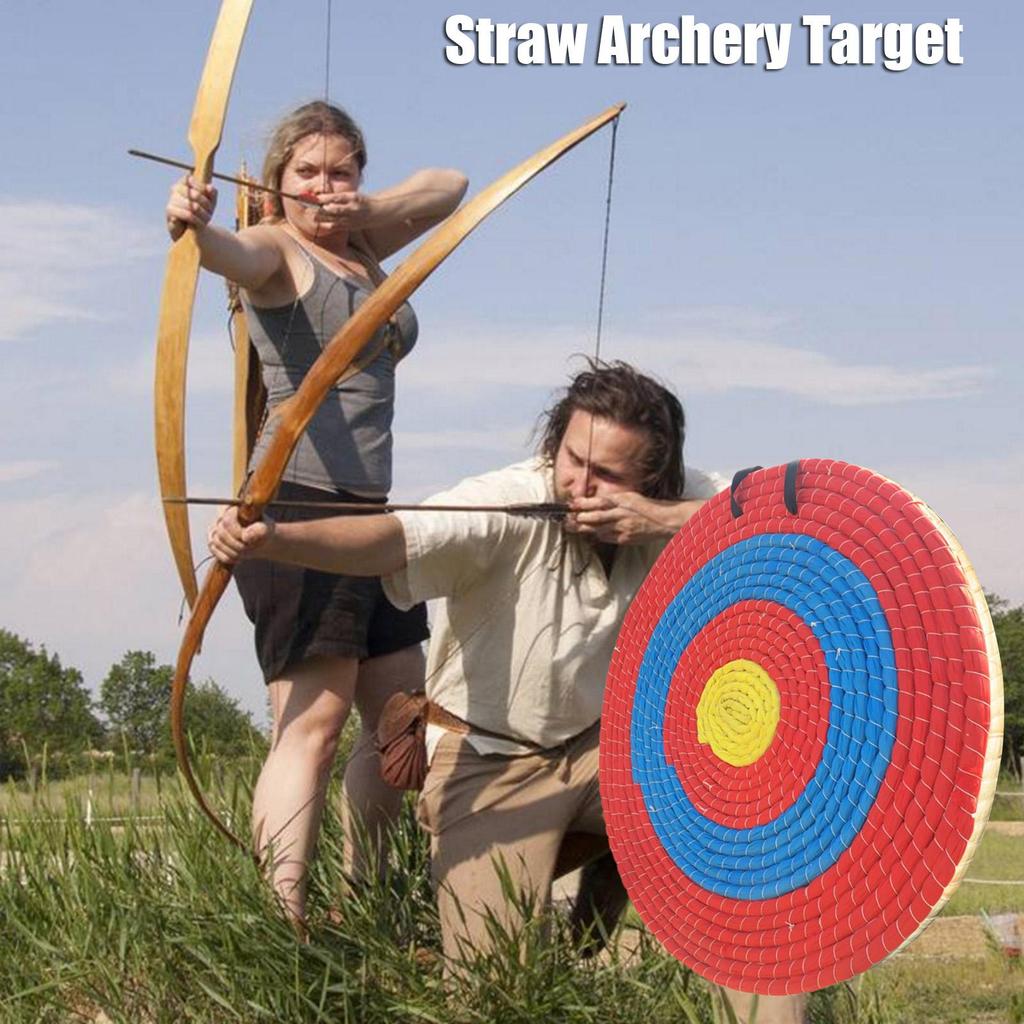 40cm 1/2 layer 4 Rings StrawArchery Target Handmade Bow Target Bow Arrow Target for Recurve Bow Longbow or Compound Bow
