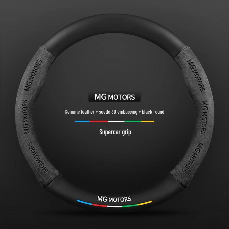 MG ZS6 & Scorpio Navigator ONE Suede Steering Wheel Cover - Magnolia 5 Model