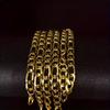 Fashion Figaro 18K Golden Plated Thick Chain Necklace, Trendy Pendant Necklace