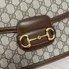 [Pre-Owned] Horsebit 1955 Logo Canvas And Leather Saddle Bag - Excellent #L3OBI3