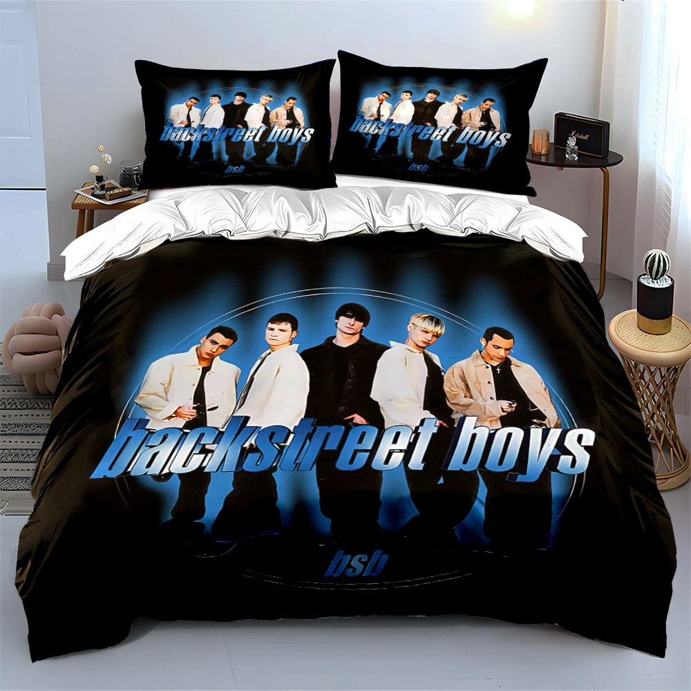 Backstreet Boys Band Print Bedding Duvet Cover Set Duvet Cover Pillowcases (1*Duvet Cover 2*Pillowcases, without duvet insert)