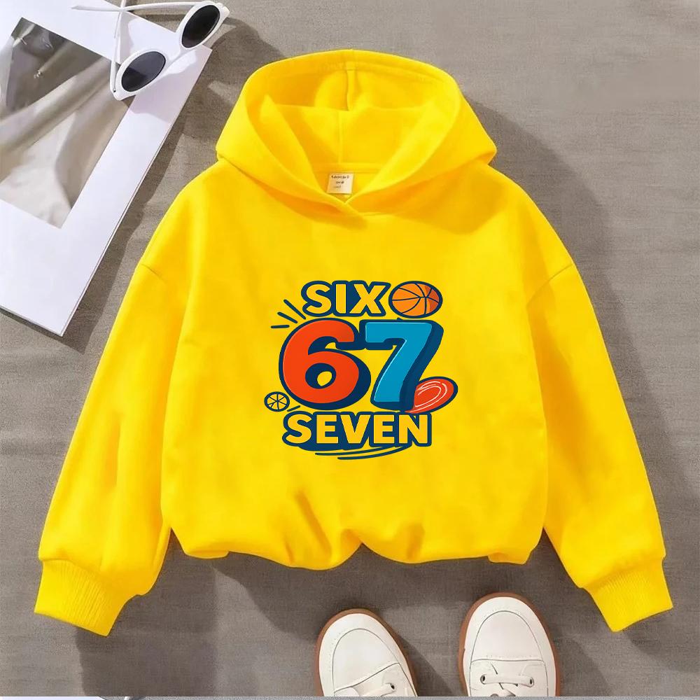 Детская рождественская баскетбольная толстовка для мальчиков и девочек с номером 67, спортивная худи, повседневный зимний теплый пуловер, модная детская спортивная одежда