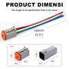 Deutsch DT 6 Pin Connector, 6 Way DT Automotive Waterproof Electrical Connector Male Female Plug Wiring Harness with 16AWG Cable Wire,for