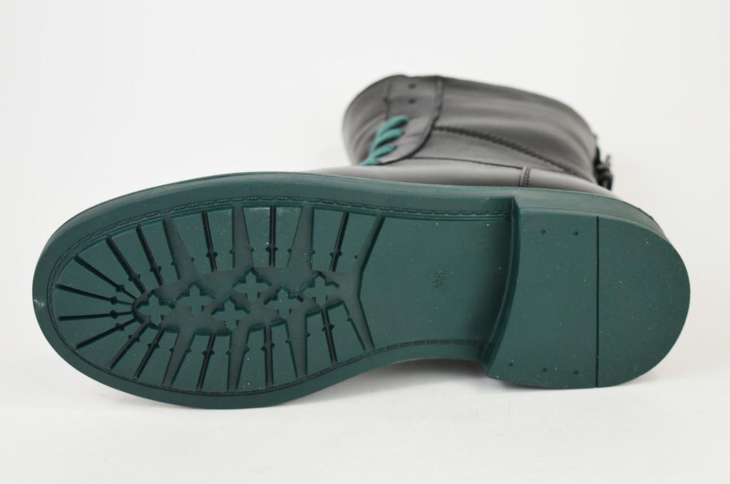 Ботинки Berkonty 89085 36 Черные с зеленым кожа