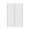 Armoire 2 portes coulissantes - Blanc mat - L 120 x P 61,2 x H 190,5 cm - OZZULA