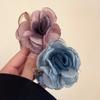 Cloth Simulation Flower Hair Claw Mesh Flower Claw Clip Fashion Rose Shark Clip  Summer