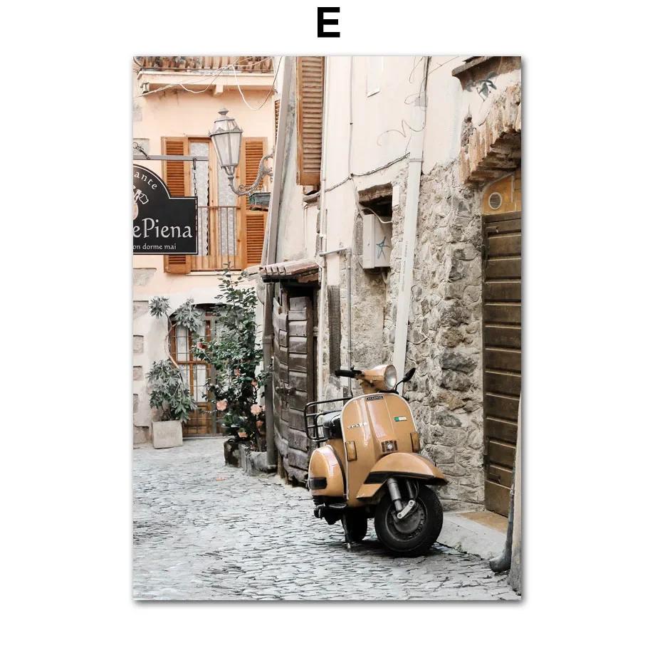 Italy Cinque Terre Sea Town Boat Fruit Tree Nordic Wall Art Canvas Painting Posters And Prints Pictures For Living Room Decor