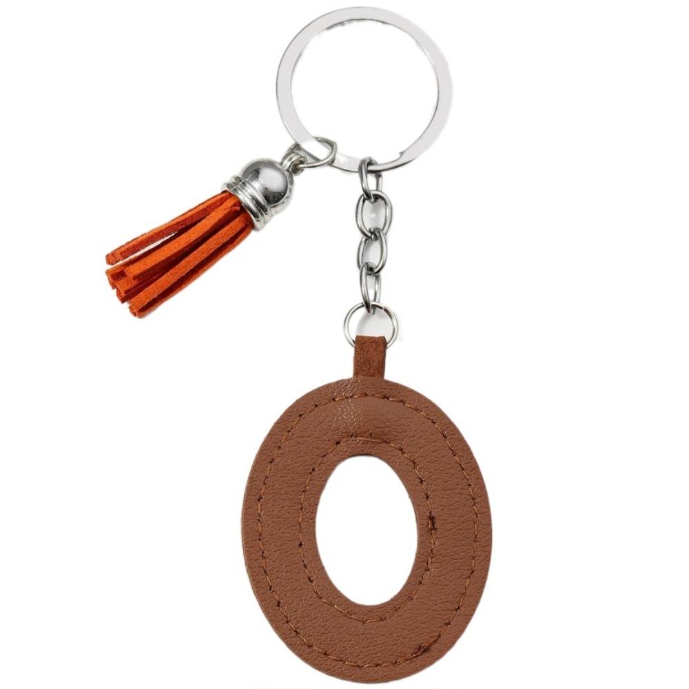 Брелок для ключей с алфавитом, пряжка для ключей от автомобиля, органайзер для ключей, деловой держатель для ключей из искусственной кожи, 26 букв, брелок в подарок