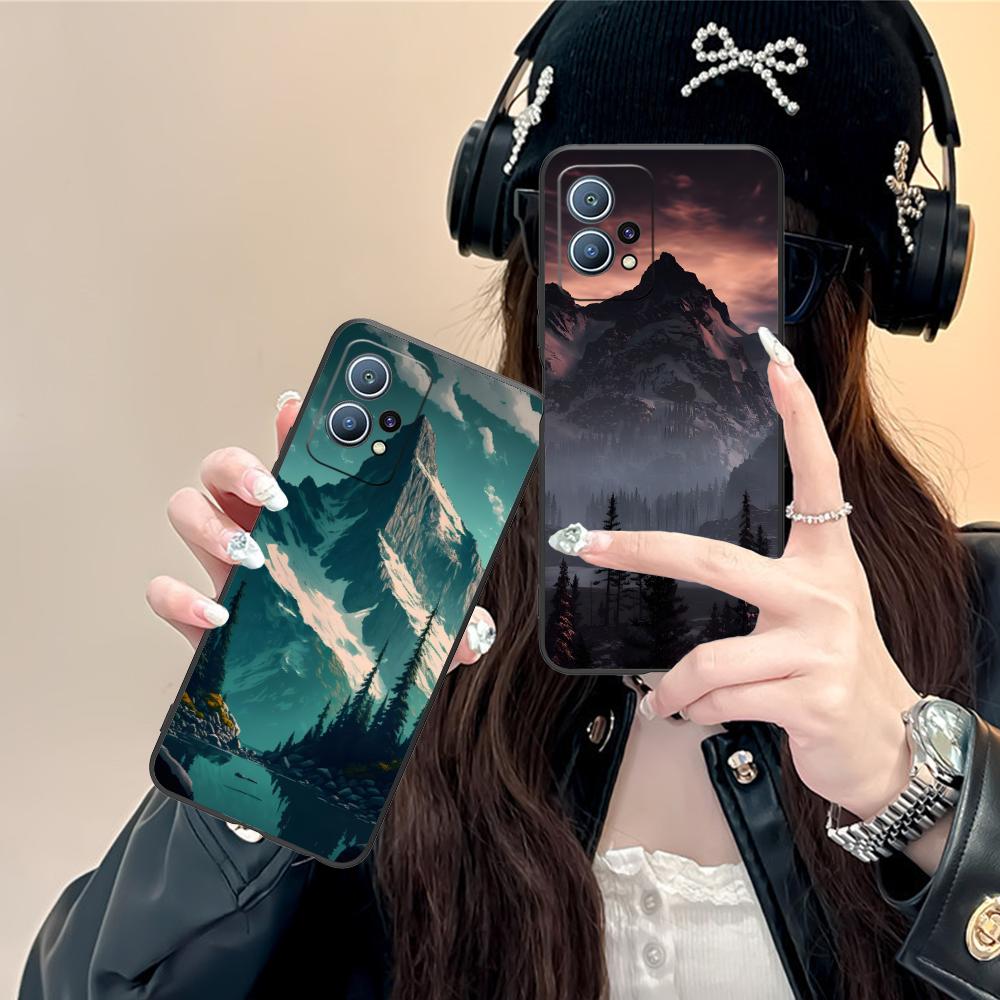 Чехол для мобильного телефона "Горный Лес" для Huawei P60 P50 P40 P30 P20 P10 P9 P8 Pro Lite Plus Красочная Печать Чехол Роскошный Красивый