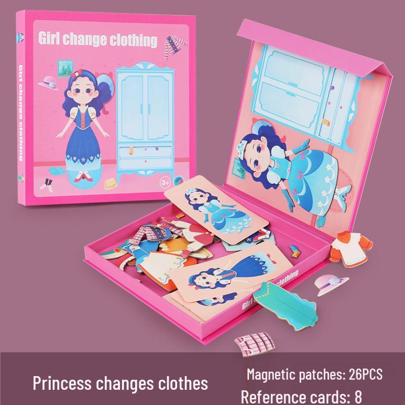 Cross-Border Children's Magnetic Educational Puzzle Set: Transportation, Characters, Ocean & Dress-Up Themes