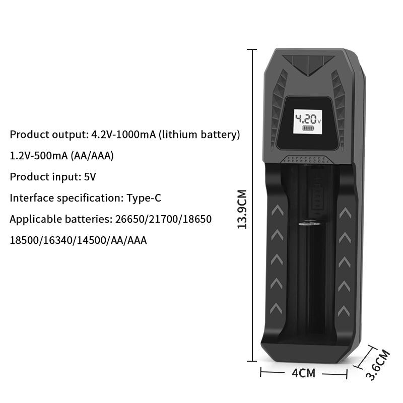 Умное USB-зарядное устройство с ЖК-дисплеем - 1/2/4 слота для Li-Ion 18650 4,2 В и Ni-Mh AA/AAA 1,2 В перезаряжаемых аккумуляторов