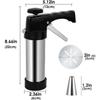 Chrismas Cookie Press Gun Stainless Steel Spritz Cookie Maker Machine for Baking with 13 Discs and 8 Icing Decorating Nozzles
