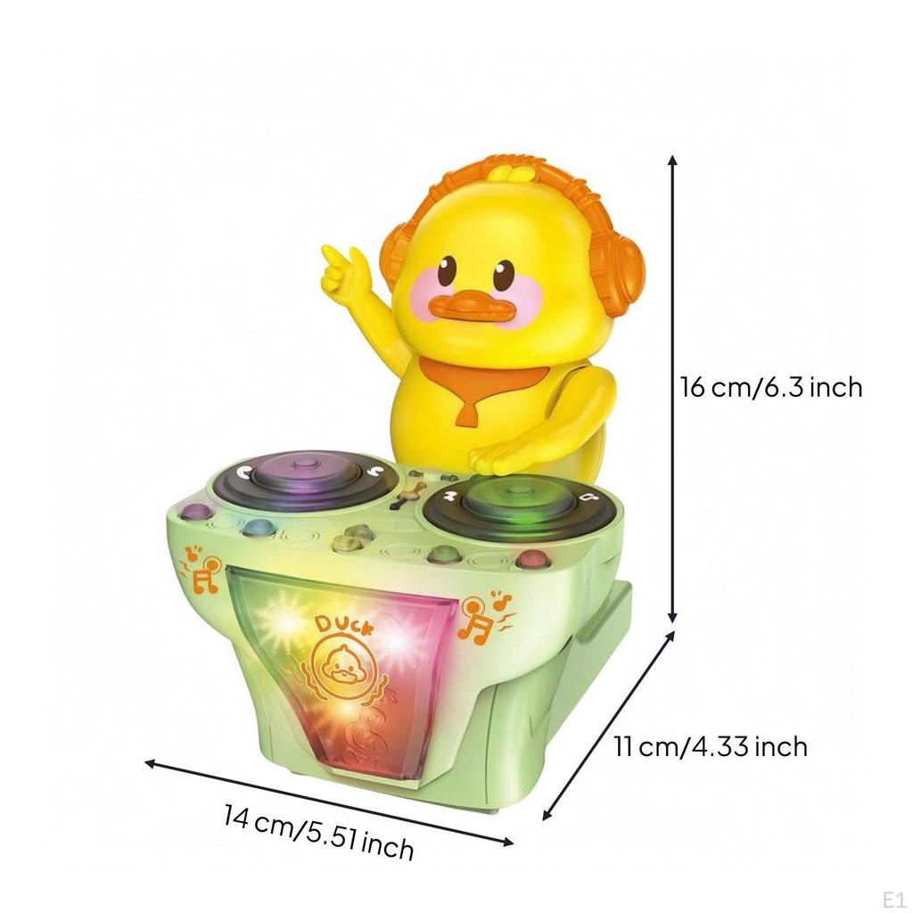 Утка DJ Игрушка Проигрыватель Подсветка Дизайн Утенок Игрушка Для Игры Питание