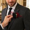 Elegant Floral Jewelry for Photoshoots Wrist Corsage, Black Burgundy Rose Corsage Wedding, Bridesmaid Mother, Niche Dark Style Costume Accessories