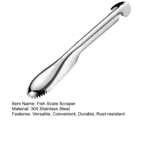Yousheng Fish Scale Scraper Stainless Steel Fish Scaler Comfort Grip Fish Scale Remover Tool Kitchen Gadget for Home
