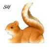 Small Art Sculpture Mini Squirrel Figurine Tiny Resin Fairy Garden Accessories Cute Space-Saving Decoration Miniature Animal Statue for Moss Landscape