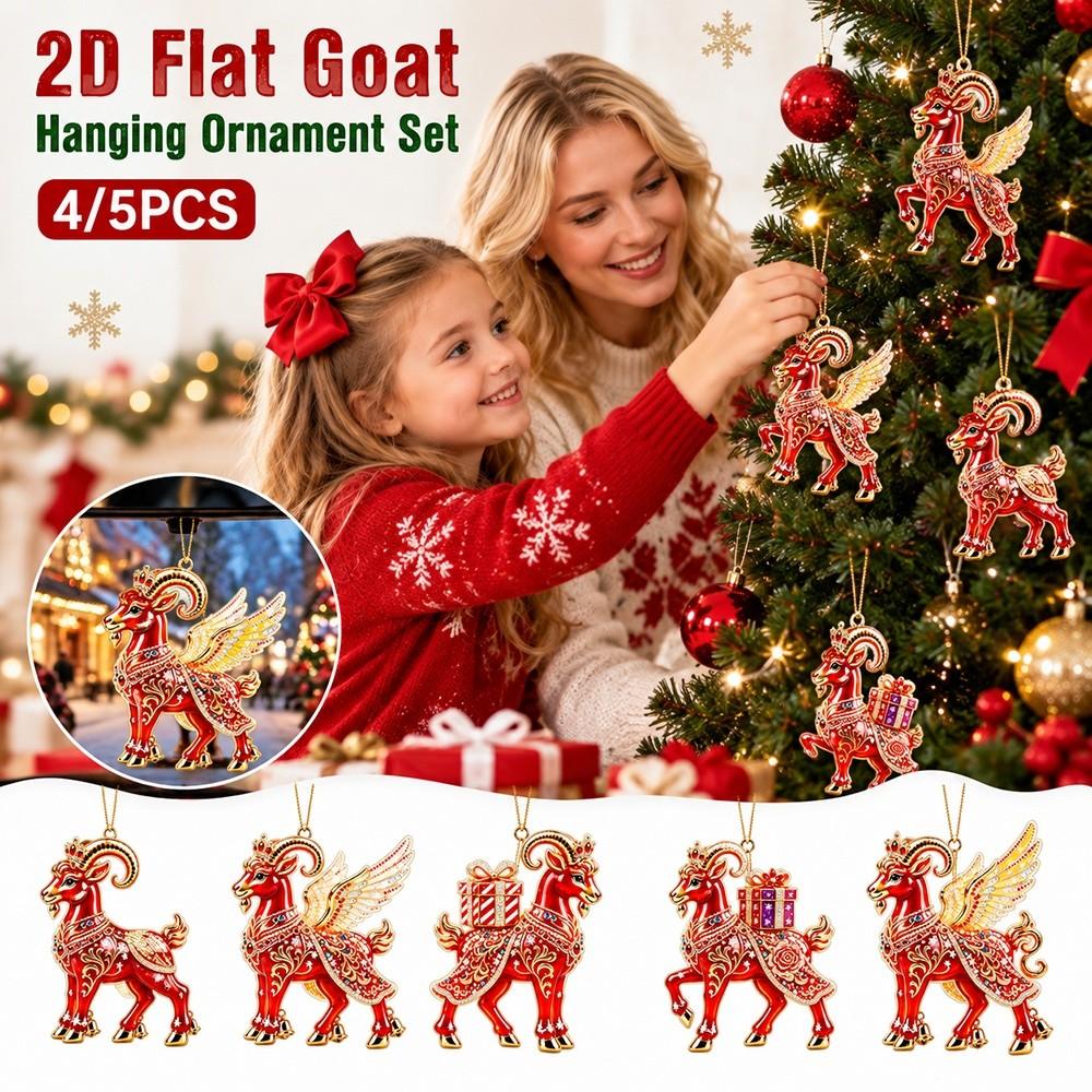 Shining Goat Hanging Ornament Set Acrylic Animal Hanging Decoration Shop Window Display