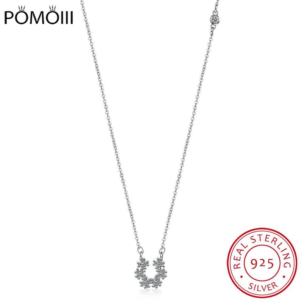 Sweet Fashion 925 Sterling Silver Flower Zirconia Clavicle Chain Necklace Collares Choker for Women S-N341