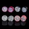 2pcs 8-50mm Shining Sequins Ear Plug Tunnels Gauges Ear Expander Stretcher Body Jewelry for Women Men