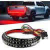 Qasim 48/49Inch LED Truck Tailgate Light Strip 5 Function Red/White For Tail Running Brake Light Turn Signal Emergency Warning Reverse Light For