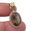 Natural Pietersite Gemstone 925 Solid Sterling Silver TwoTone Pendant 1.50" F3n98