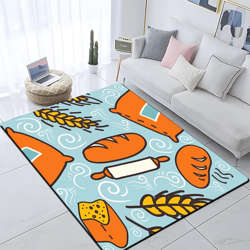 Cute Cartoon Print Carpet Yoga Living Room Doormat Living Room Area Rug Games Area Washroom Floor Mat Children's Crawling Mat