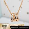 2025 Золотая змеиная голова Череп Ключица Ожерелье с бриллиантами - Стиль знаменитости
