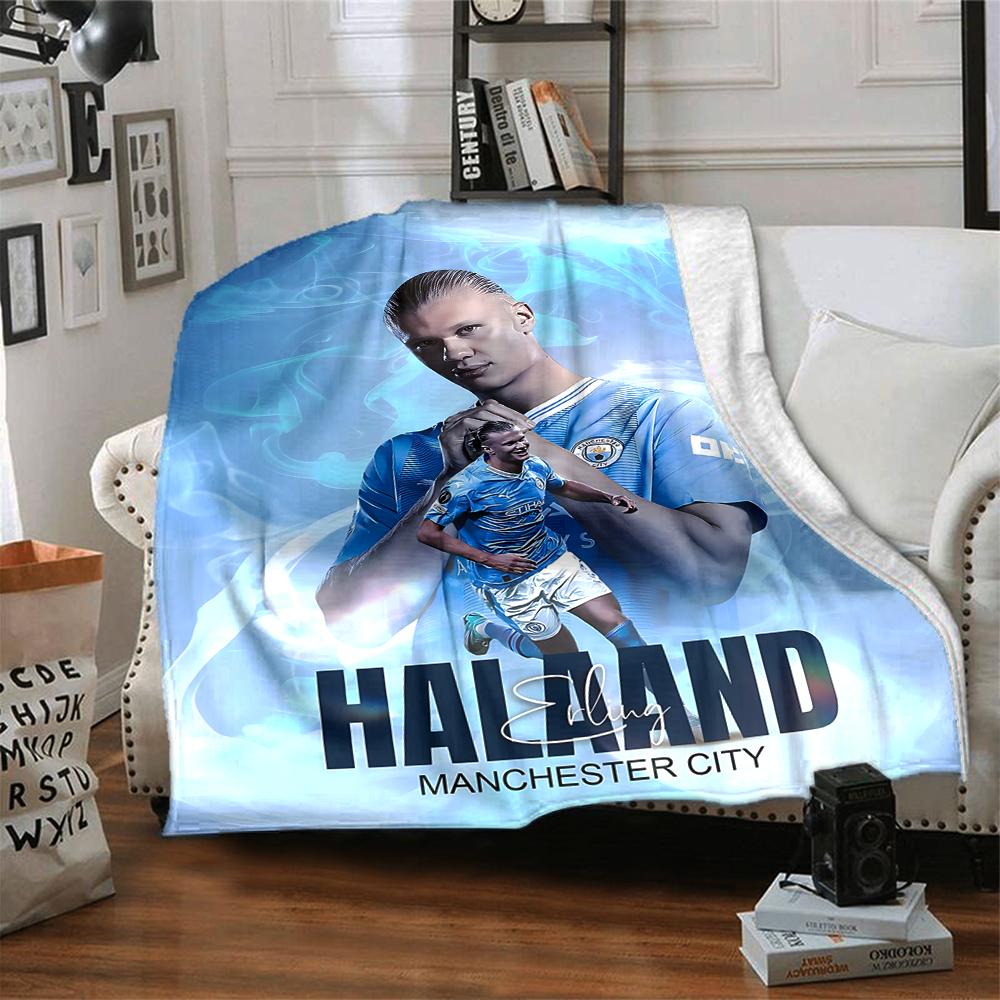 Haalands Number Jersey Blankets Flannel Printed Breathable Warm Throw Blanket for Home Office Bedspreads 0708a84