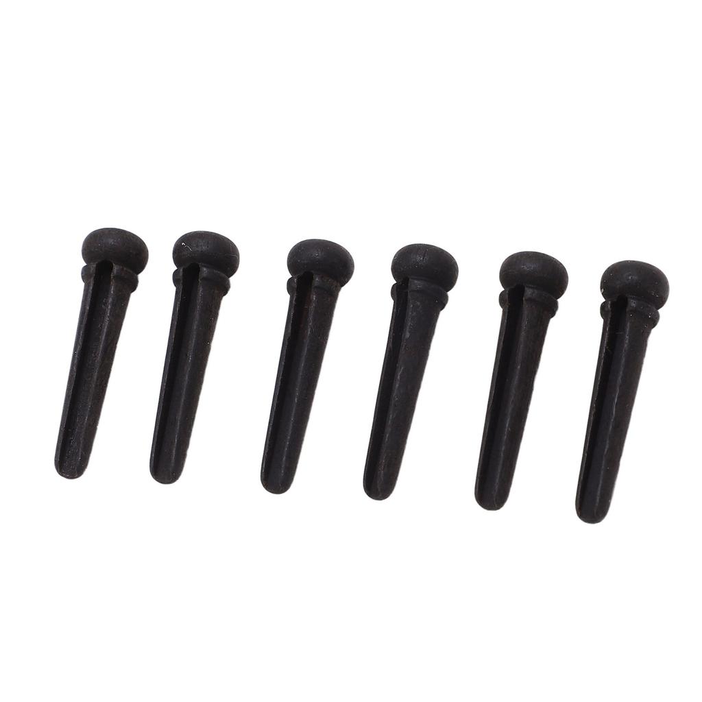 6 штифтов для гитарного бриджа, черные, изящные, простые, долговечные, стандартные, для гитары.