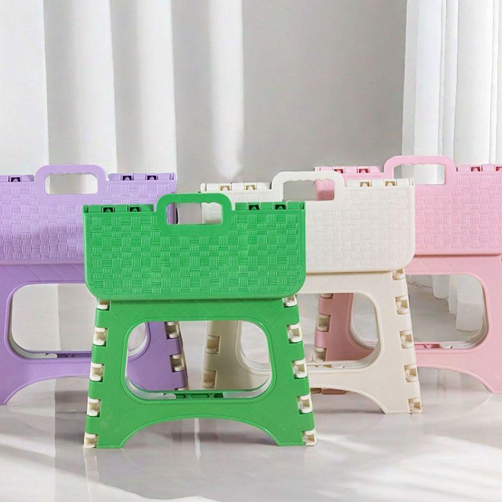 Plastic Folding Stool Thickened Foldable Small Bench Chair Lightweight Super Load-Bearing Shoe Changing Stool Outdoor Camping