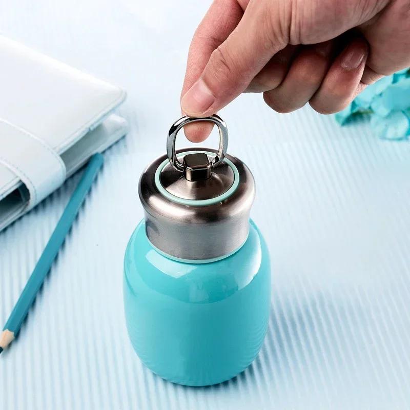 200ML Child Portable Stainless Steel Vacuum Flask Mini Travel Cup Creative Big Belly Coffee Bottle Vacuum Flask
