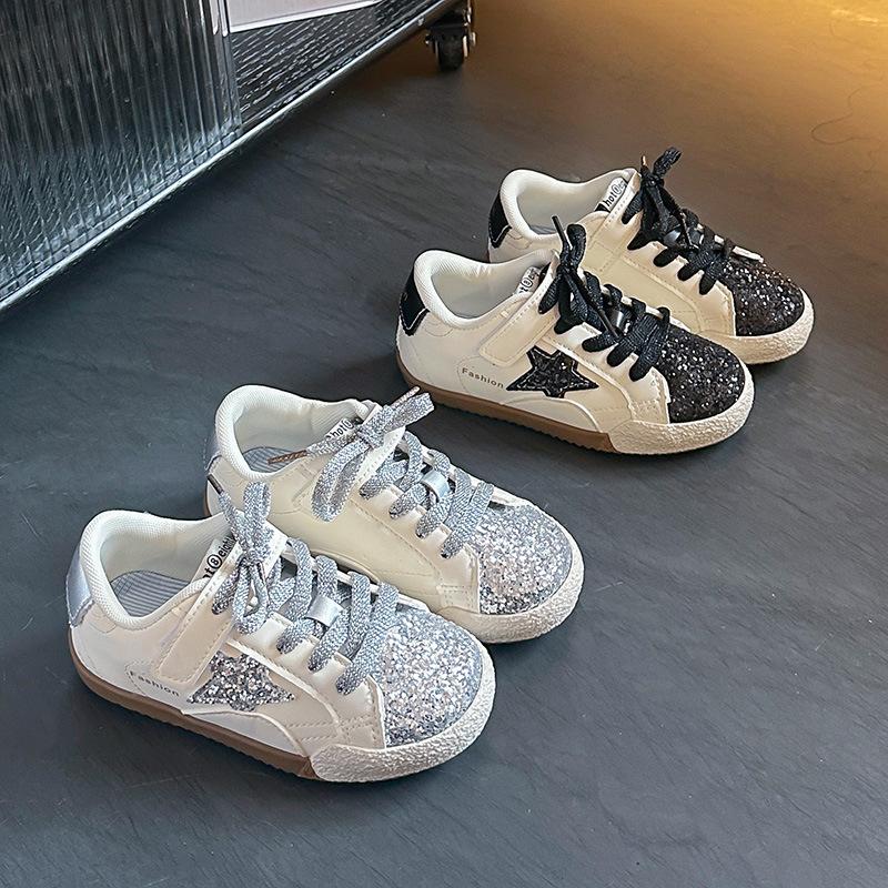 Children's star sneakers2026Spring and Autumn new collection: casual sneakers for girls, De Xun brand sneakers for boys, color-blocked children's