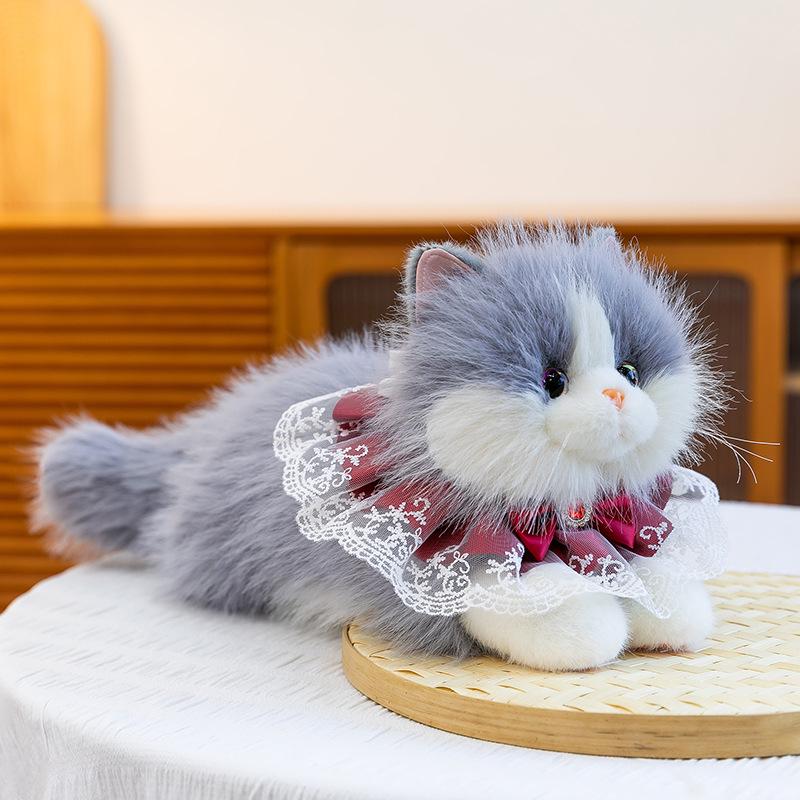 Мяукающая Плюшевая Кукла-Кошка - Милая Фигурка Котенка Игрушка для Девочек