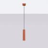 Carbon 1 pendant lamp, red ochre