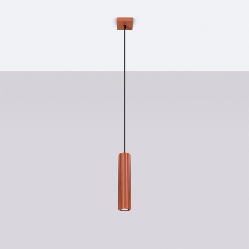Carbon 1 pendant lamp, red ochre
