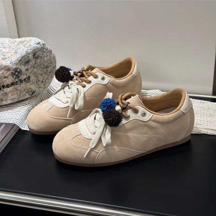 Новые балетки Pine cone с увеличенной внутренней высотой, в стиле ретро, на мягкой подошве, для тренировок, новые 2025, универсальные, дышащие, кеды Forrest Gump для женщин