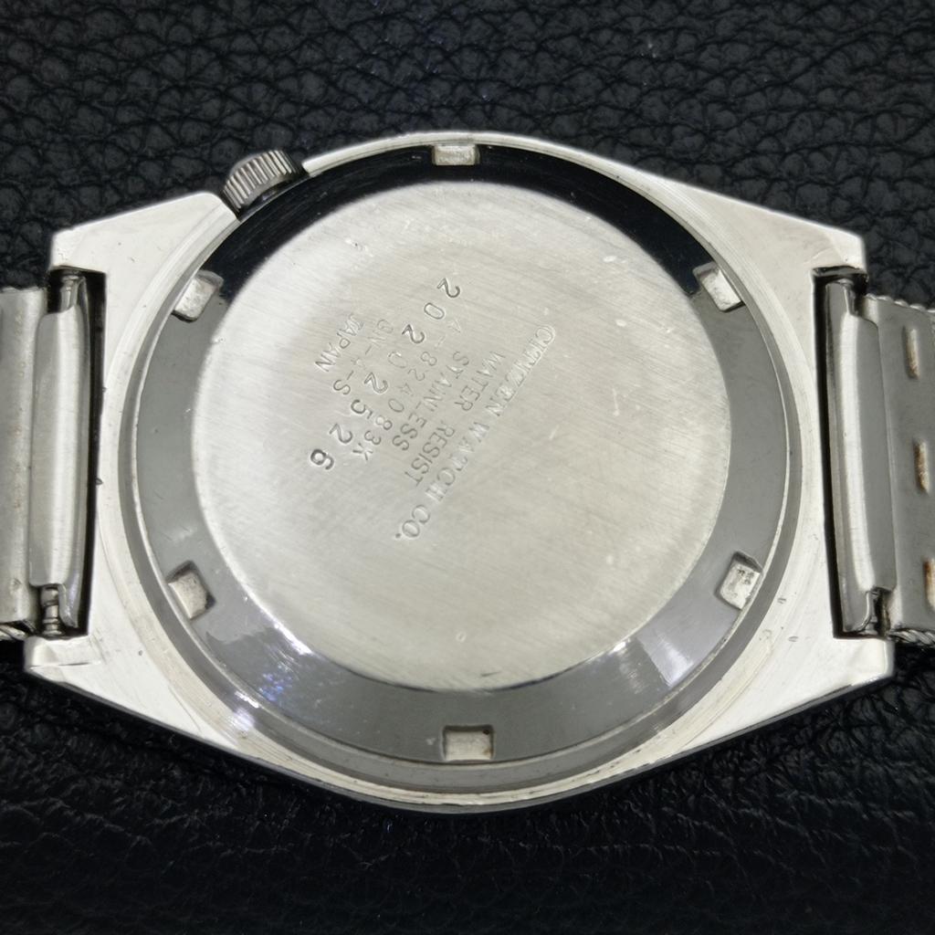 Citizen АВТОМАТИЧЕСКИЕ 8200 ВИНТАЖНЫЕ ЯПОНСКИЕ МУЖСКИЕ ЧАСЫ С СИНИМ ЦИФЕРБЛАТОМ a500258-2 R151b-a500258