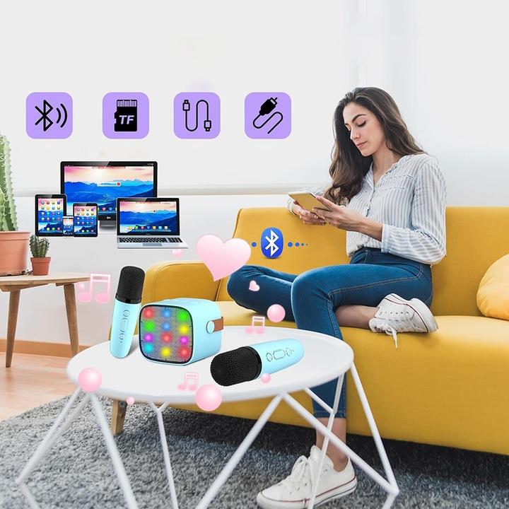 Mikrofon Bezprzewodowy Karaoke Głośnik Zestaw Bluetooth Dla Dzieci