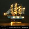 Деревянная модель пиратского корабля: Маленькая лодочка - украшение для офиса или комнаты