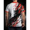 Мужской | Быстросохнущий с коротким рукавом | Динамичная вставка по линиям | Круглый вырез, летний повседневный топ
