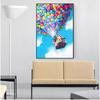 Balloon House UP Movie Print Pixar Poster Oil Painting Wall Art Canvas Painting Adventure Travel Posters Nursery Kids Room Decor