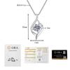 1CT Moissanite Heart Necklace Chain Valentines Day Gift Women Fashion Jewelry